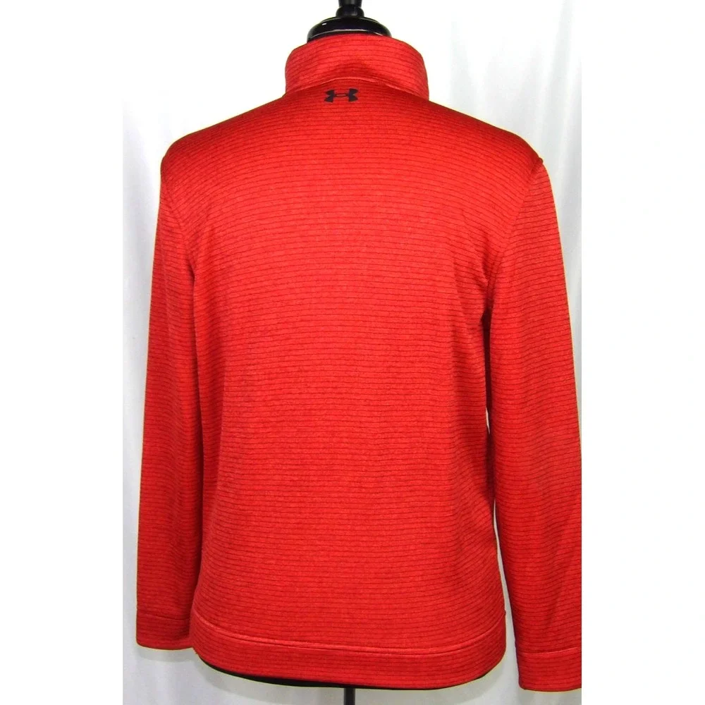 Under Armour‎ STORM GOLF Orange Striped 1/4 Zip Athletic Jacket Men's Medium